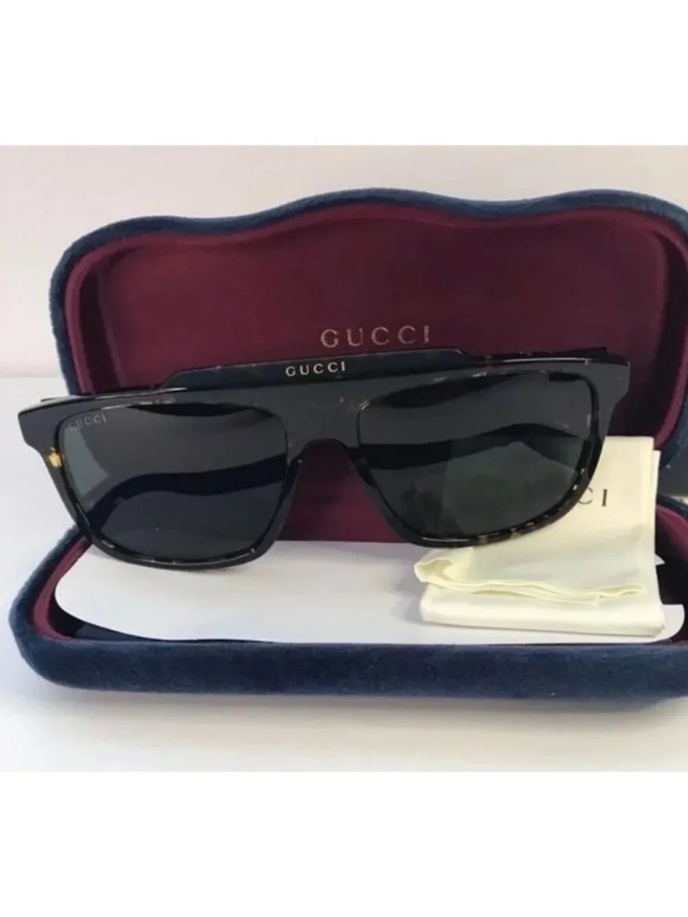 New Original Gucci GG1039S Havana tortoise square-frame sunglasses